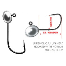 Lureholic Aji Jig Head Oval Design